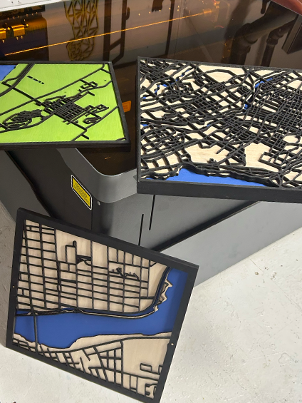 Cartes 3D en Bois, Votre Quartier!